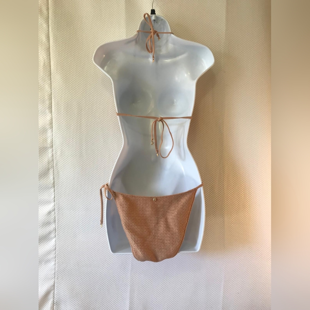 Victoria's Secret Tan Crochet One-Piece Swimsuit - Picture 4 of 7
